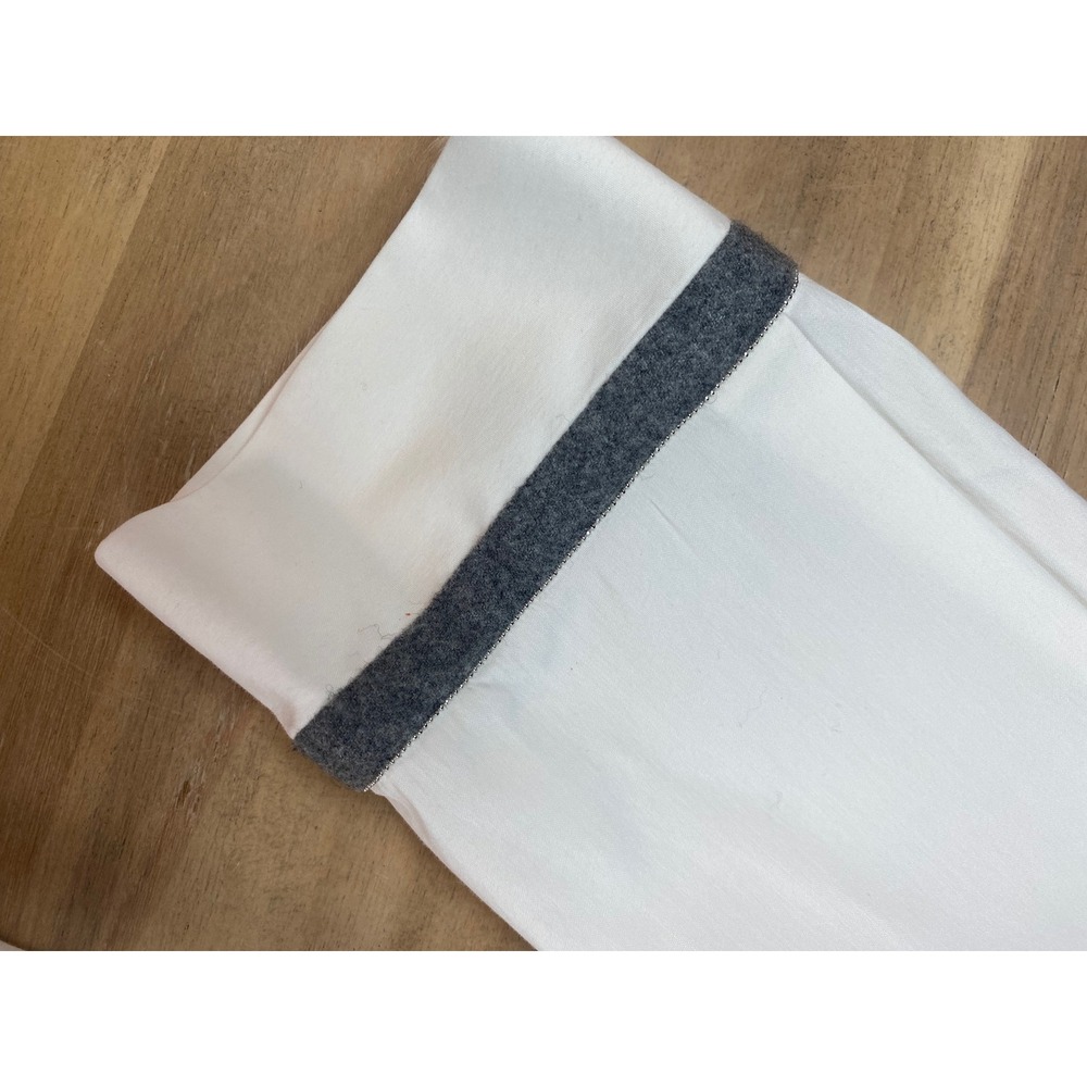 Lafayette 148 New York Womens White Button Down Shirt Top Long Sleeve‎ Size L - Picture 2 of 9